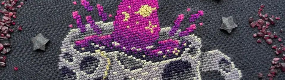 A cropped horizontal banner of the pattern Cosmic Brew.