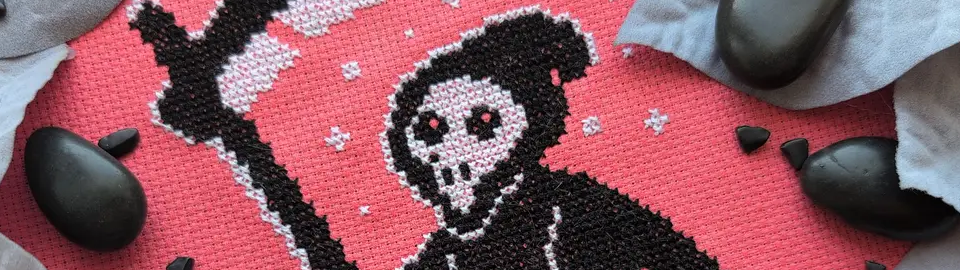 A cropped horizontal banner of the pattern A Fowl End.